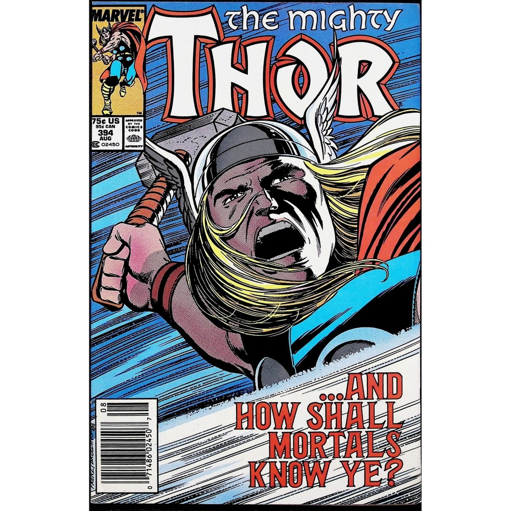 Thor #394 Newsstand Jane Foster Daredevil Ron Frenz Marvel Comic Book 1988